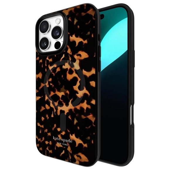 Kate Spade Black and Brown Patterned Case for iPhone 16 Pro Max - Picture 2 of 5